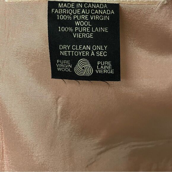 HARRIS TWEED Vintage Hand Woven Wool Double Breasted Jacket Blazer Tan Grey 42R - Picture 7 of 7